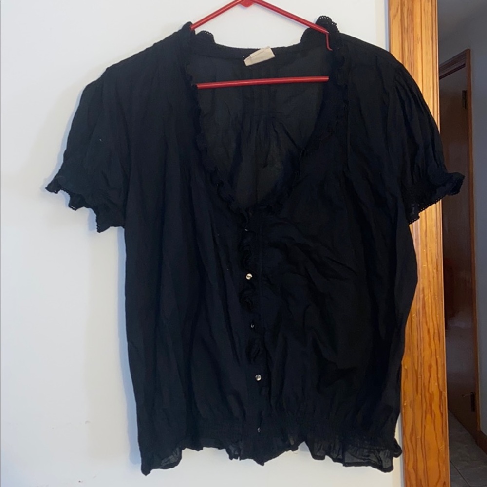 Converse black blouse